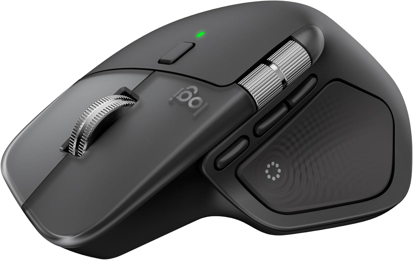Logitech - MX Master 4 for Mac, Ergonomic Bluetooth Mouse with Advanced Performance Haptic Feedback, Ultra-Fast Scrolling, USB-C Charging, Macos, Ipados, Windows - Space Black - Serious Techies