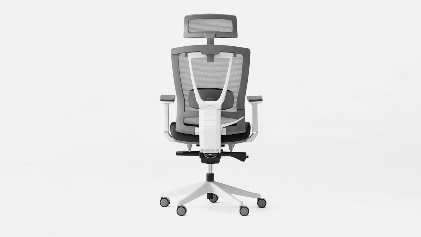Autonomous - Ergochair Pro Office Chair Lumbar Support Black and White - Foam - Serious Techies