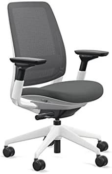 Steelcase - Series 2 Office Chair - Ergonomic Work Chair with Wheels for Carpet - with Back Support, Weight-Activated Adjustment & Arm Support - Adjustable Rolling Chairs for Desk - Graphite - Serious Techies