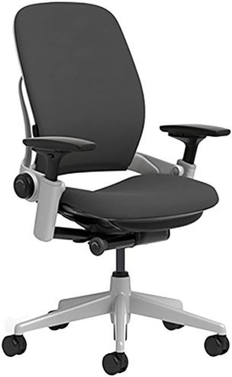 Steelcase - Leap Chair with Platinum Base & Hard Floor Caster, Black - Serious Techies