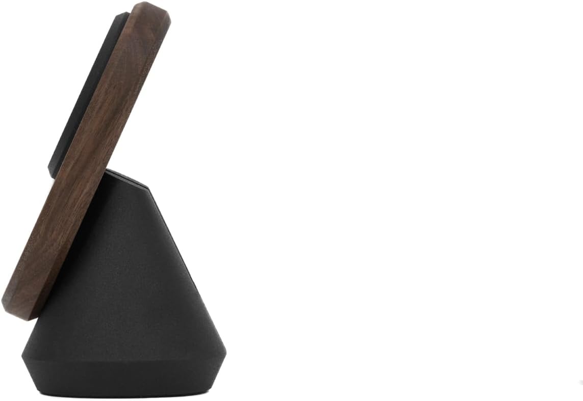 Oakywood - Phone Holder Desk - Phone Stand for Desk – Handcrafted Wooden Mobile Phone Stand & Holder – Compatible with Magsafe & Iphone 12–16 Models – 10.4X8.1X13.9Cm/4.1X3.2X5.5’ – Walnut - Serious Techies