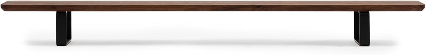Oakywood - Dual Monitor Stand - Handmade in EU - Natural Wood Monitor Stand Riser - Laptop Accessories – 220 Lbs (100 Kg) Capacity - 41.3"X9" (105X23 Cm) – 100% Natural Walnut Wood - Serious Techies