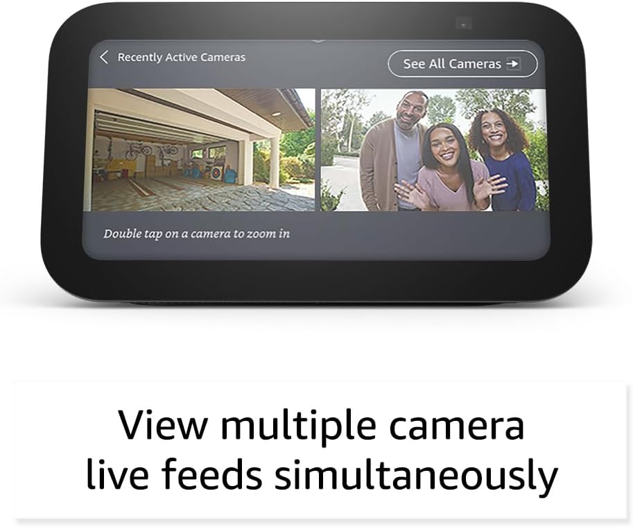 Amazon - Echo Show 5 (Newest Model), Smart Display with 2X the Bass and Clearer Sound, Charcoal - Serious Techies
