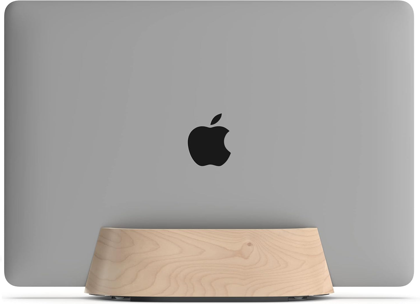 HumanCentric - Vertical Laptop Stand in Maple Wood, Upright Adjustable Holder and Dock, Laptop Vertical Stand Fits Macbook Pro and Other Laptops .5" to 1.5", Clamshell Compatible - Serious Techies