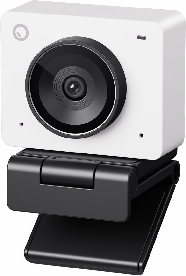 OBSBOT - Meet 2-4K Webcam for PC with 1/2" Sensor, AI Framing & Autofocus, Beauty Mode, Lightweight, Gesture Control, HDR, Dual Microphone, 60 FPS, Web Cam for Streaming, Meeting, Gaming. (Cloud White) - Serious Techies