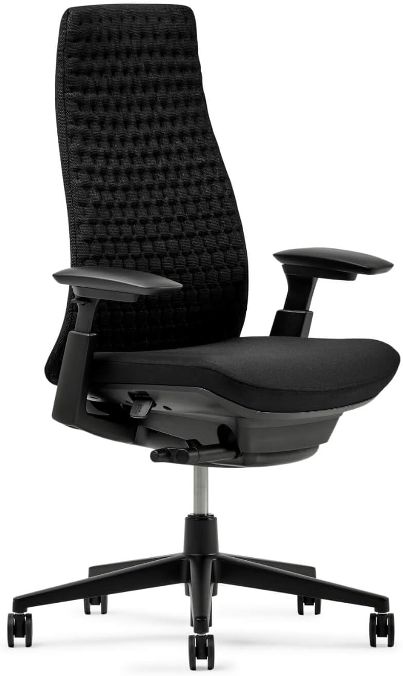 Haworth - Fern Ergonomic Office Chair – Stylish and Innovative Desk Chair with Digital Knit Finish - with Lumbar Support (Deep Sea) - Serious Techies