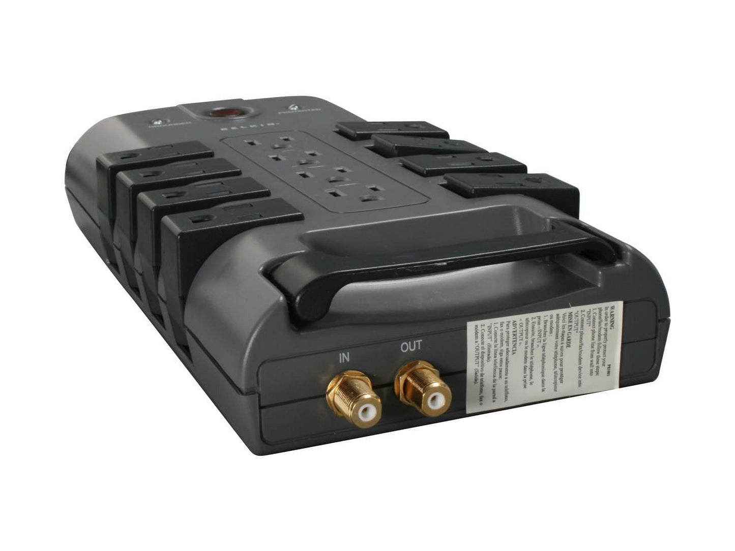 BELKIN - BP112230-08 8 Feet 12 Outlets 4320 Joules Pivot-Plug Surge Protector - Serious Techies