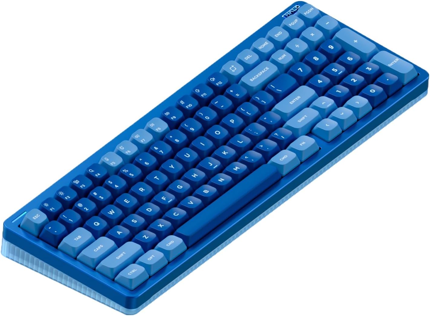 Nuphy - Halo96 V2 Wireless Mechanical Keyboard, 96% Hot Swappable, 99 Keys RGB Backlit, Bluetooth/Usb-C/2.4Ghz, Mint Switches (37Gf), Black - Serious Techies