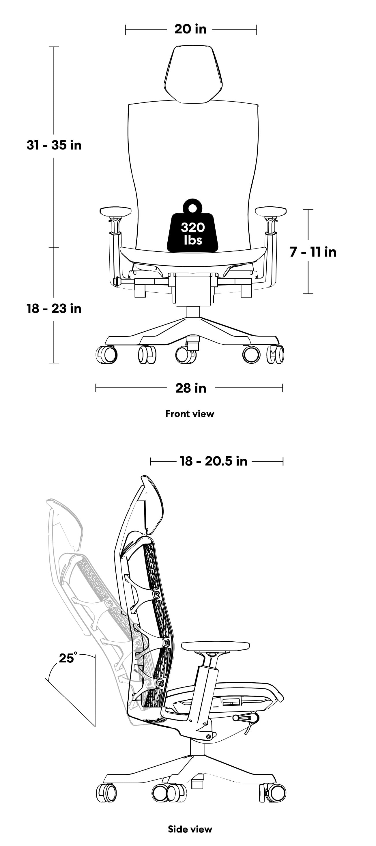 Autonomous - ErgoChair Ultra 2 Ergonomic Office Chair High Back Onyx Black - with Headrest - Serious Techies