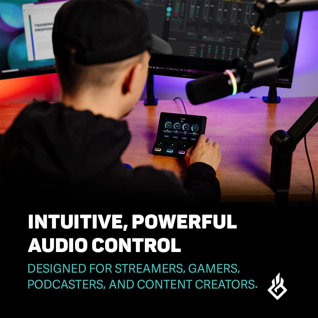 BEACN - Mix Create Audio Mixer for PC & Mac | for Content Creators, Gaming & Podcast, PC Audio Mixer with C USB for Twitch & Youtube | Essential Streaming Accessories (Dark) - Serious Techies