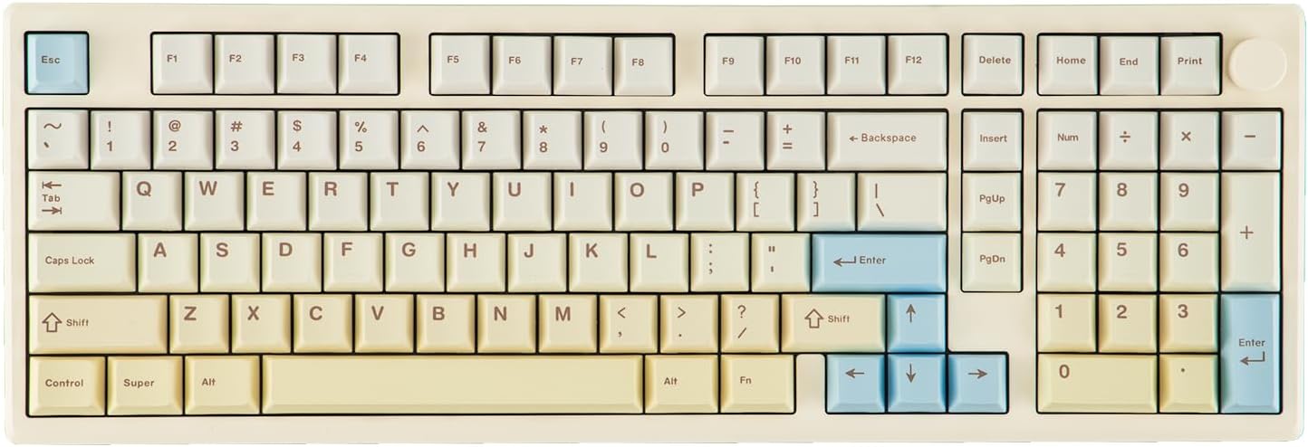 EPOMAKER - Galaxy100 Lite QMK/VIA Gaming Keyboard with 8000Mah Battery and Numpad, 1800 Aluminum Mechanical Keyboard, Usb-C/Bt/2.4Ghz, Hot-Swap, Creamy Sound (Black, Wisteria Linear Switch) - Serious Techies