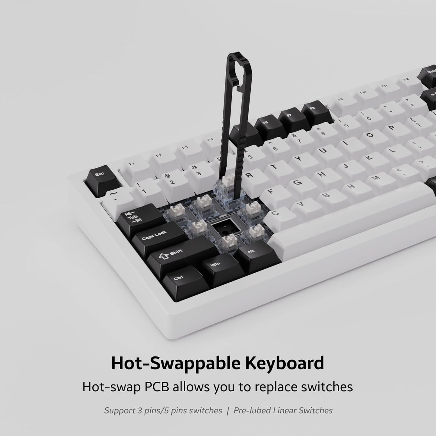 Chilkey - ND75 Aluminum 75% Wireless Mechanical Gaming Keyboard with LCD Screen, Quick Assembly, BT/2.4G/USB-C, Hot Swappable Per-Key RGB Custom Keyboard for Windows, Macos - Serious Techies