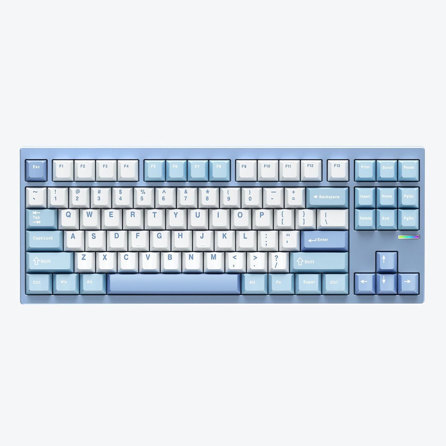 MCHOSE - GX87 Ultra Wireless Mechanical Keyboard TKL 80% Gaming Keyboard Creamy QMK/VIA CNC Aluminum Usb-C/Bt5.0/2.4Ghz 8000Mah Battery Custom Hot Swappable RGB Backlit for Windows/Mac/Pc White - Serious Techies