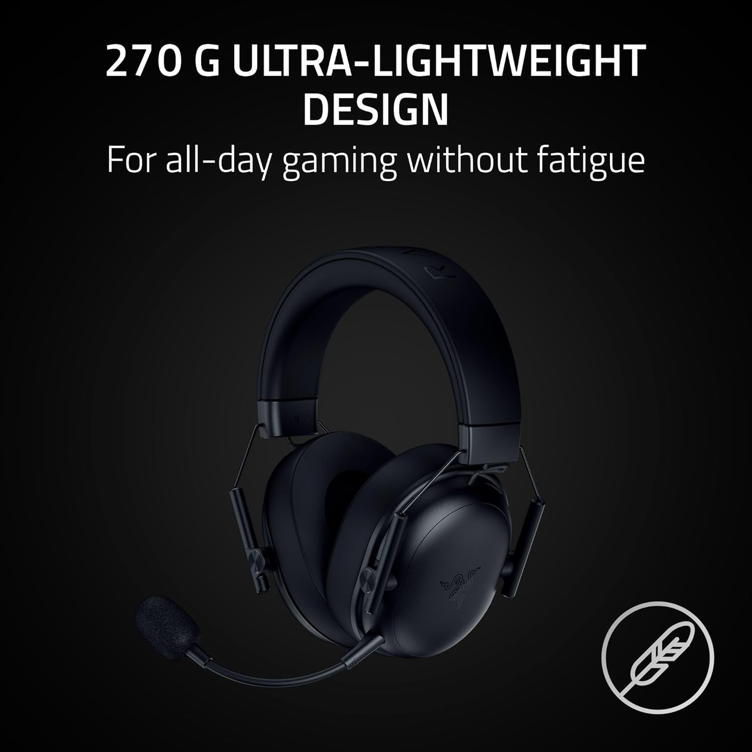 Razer - BlackShark V3 X Hyperspeed Wireless Gaming Headset for PC: 50Mm Drivers - Cardioid Mic - 2.4 Ghz, Bluetooth, USB - Works with Mac, PS5, Nintendo Switch, Smartphone - 70 Hr Battery - Black