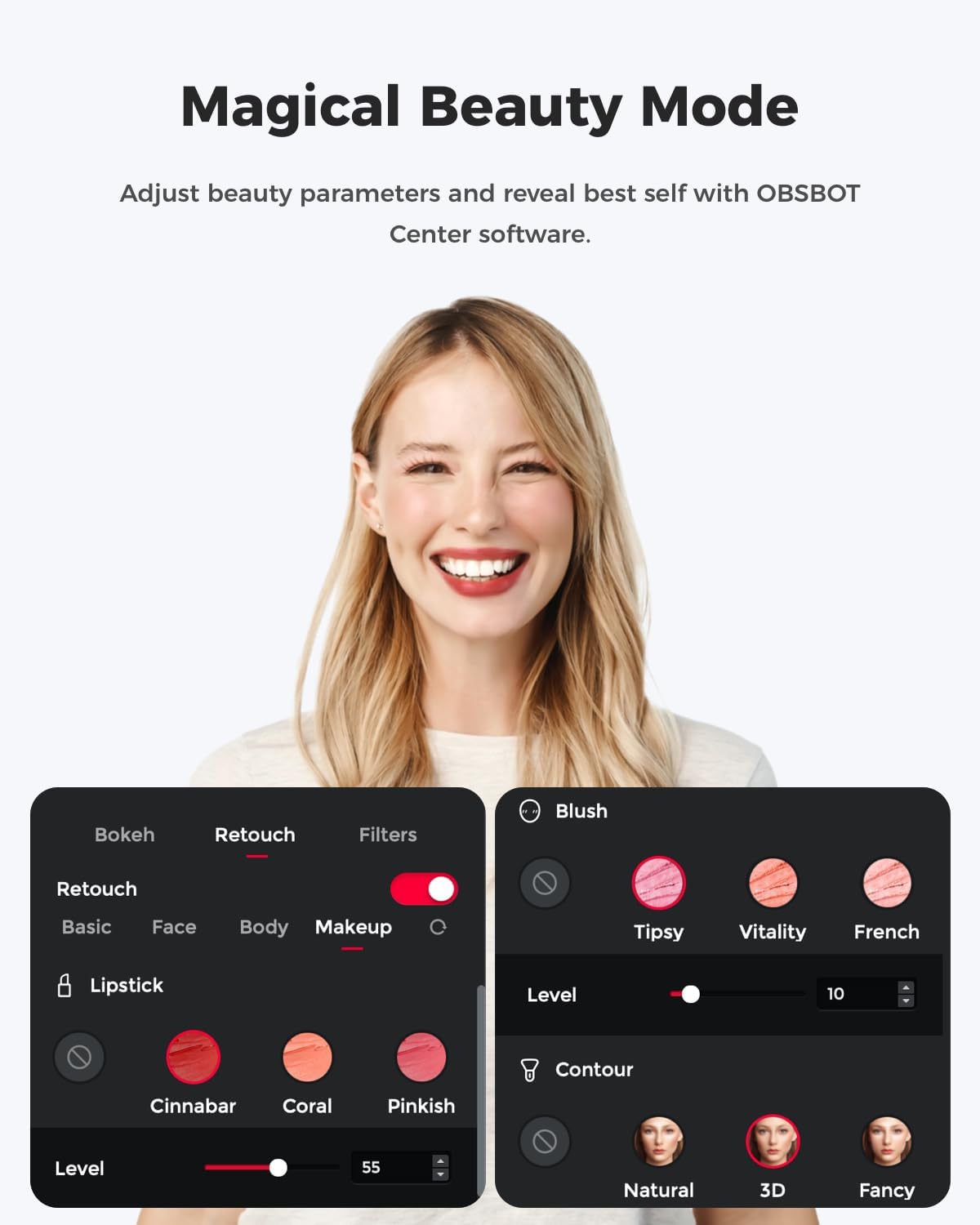 OBSBOT - Meet 2-4K Webcam for PC with 1/2" Sensor, AI Framing & Autofocus, Beauty Mode, Lightweight, Gesture Control, HDR, Dual Microphone, 60 FPS, Web Cam for Streaming, Meeting, Gaming. (Cloud White) - Serious Techies