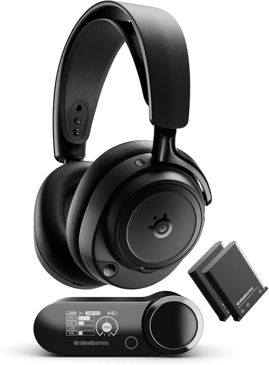 SteelSeries - Arctis Nova Elite - Hi-Res Wireless Gaming Headset — 96Khz/24Bit — Carbon Fiber Speakers — ANC — AI Noise Rejection — App — 2.4Ghz + BT — Multi-Source Mix — Omniplay Pc+Playstation+Xbox - Serious Techies