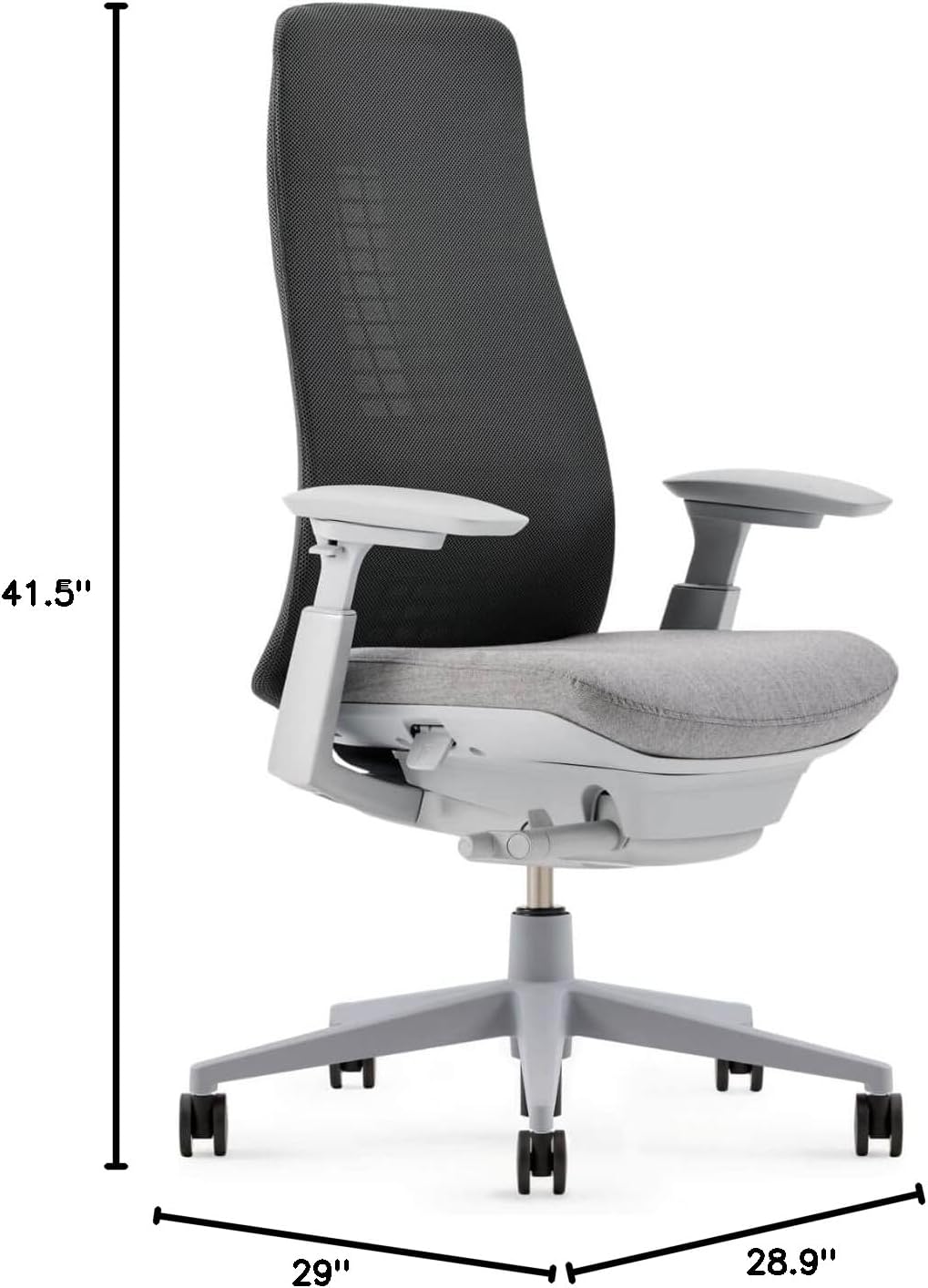 Haworth - Fern Office Chair – Ergonomic and Stylish Desk Chair with Breathable Mesh Finish - without Lumbar Support (River Rock) - Serious Techies