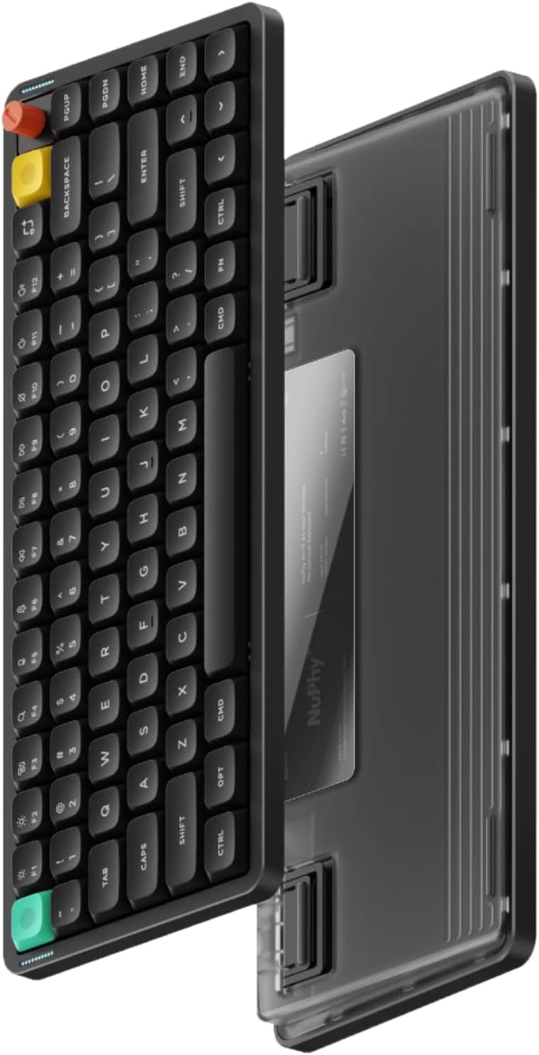 Nuphy - Air75 V3 Hot Swappable Wireless Mechanical Keyboard, 84 Keys 75% Custom Low Profile Keyboard with Knob, RGB Backlit, Gasket Mounted, Support Bluetooth/2.4Ghz/Usb-C,Blakc-Brown Nano - Serious Techies