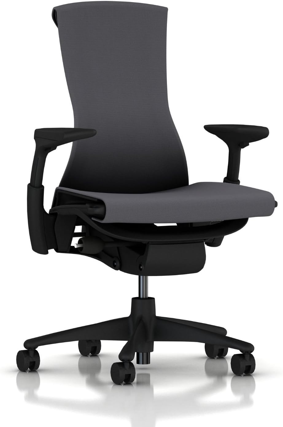 Herman Miller - Embody Ergonomic Office Chair | Fully Adjustable Arms and Carpet Casters | Charcoal Rhythm - Serious Techies