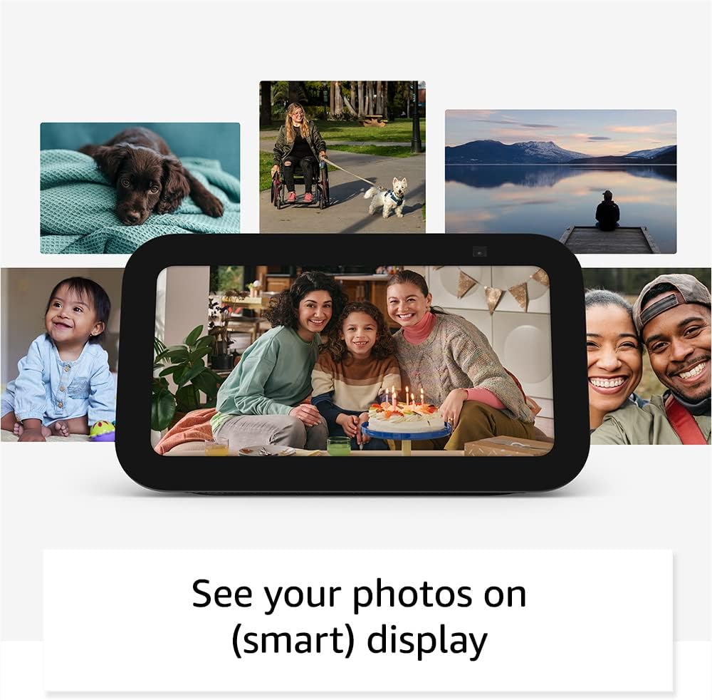 Amazon - Echo Show 5 (Newest Model), Smart Display with 2X the Bass and Clearer Sound, Charcoal - Serious Techies