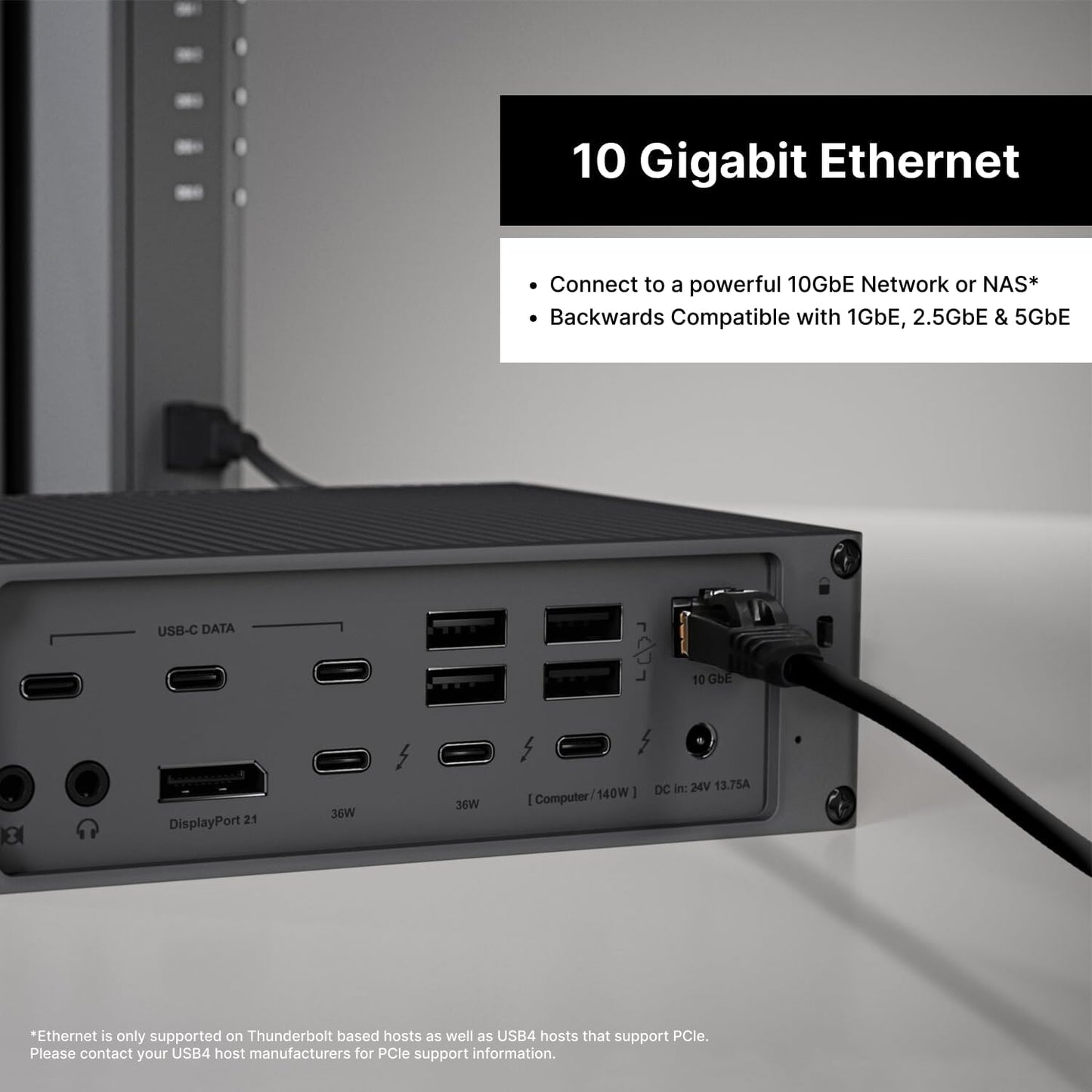 CalDigit - TS5 plus - 20 Port Thunderbolt 5 Dock, 140W Charging, 3X 80Gb/S Thunderbolt 5, 10X 10Gb/S USB Ports, Dual USB Controllers, 10Gbe, up to Dual 8K 60Hz Displays, 1.0M Braided Cable, 330W PSU - Serious Techies
