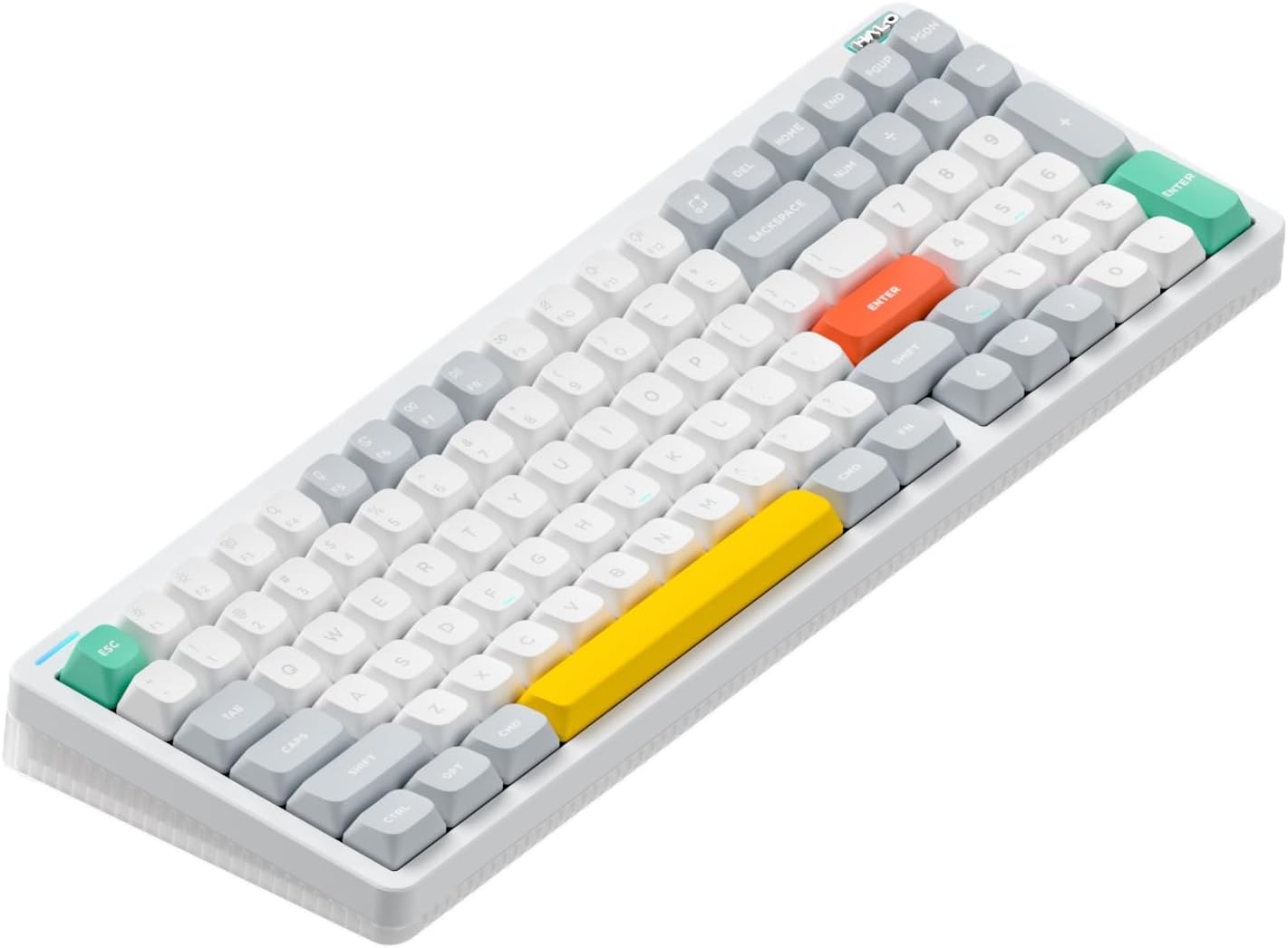 Nuphy - Halo96 V2 Wireless Mechanical Keyboard, 96% Hot Swappable, 99 Keys RGB Backlit, Bluetooth/Usb-C/2.4Ghz, Mint Switches (37Gf), Black - Serious Techies
