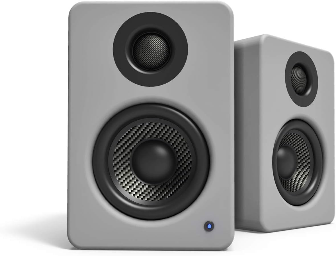Kanto - YU2MW PC Gaming Desktop Speakers | 3" Composite Drivers | 3/4" Silk Dome Tweeter | Class D Amplifier | 100 Watts | Built-In USB DAC | Subwoofer Output | Pair | Matte White - Serious Techies