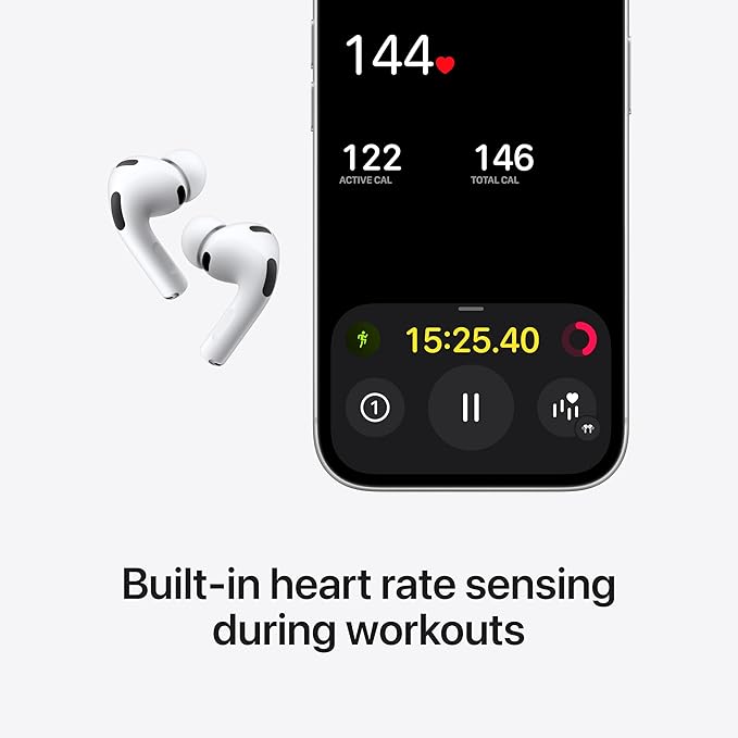 Apple - Airpods Pro 3 Wireless Earbuds, Active Noise Cancellation, Live Translation, Heart Rate Sensing, Hearing Aid Feature, Bluetooth Headphones, Spatial Audio, High-Fidelity Sound, USB-C Charging - Serious Techies - Serious Techies, LLC