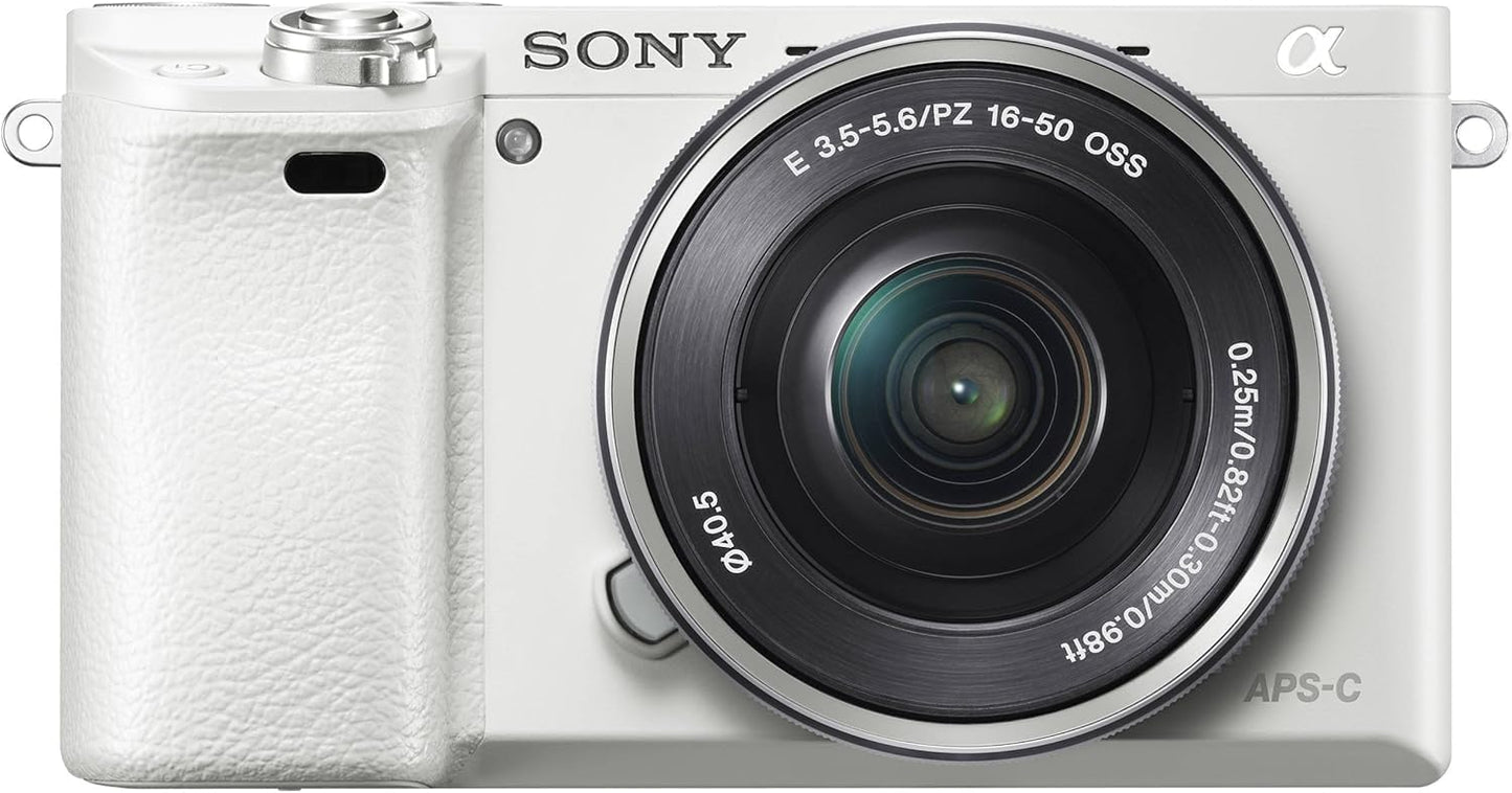 Sony - Alpha A6000 Mirrorless Camera with 16-50Mm Lens (Silver) + Lens Cap Keeper + Cleaning Kit - Serious Techies
