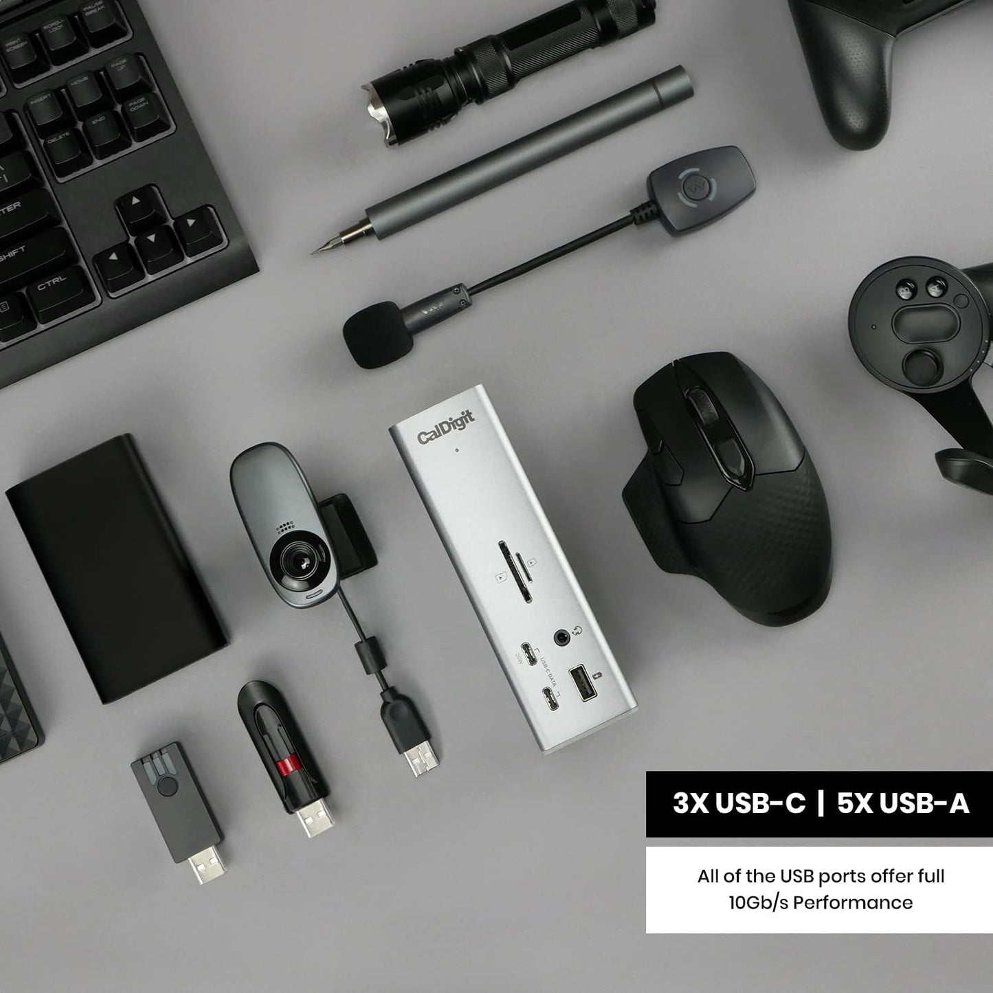 CalDigit - TS4 Thunderbolt 4 Dock - 18 Ports, 98W Charging, 40Gb/S Thunderbolt 4, USB-A/C, 2.5Gbe, 8K/6K Displays, Mac/Pc/Chrome Compatible - Serious Techies