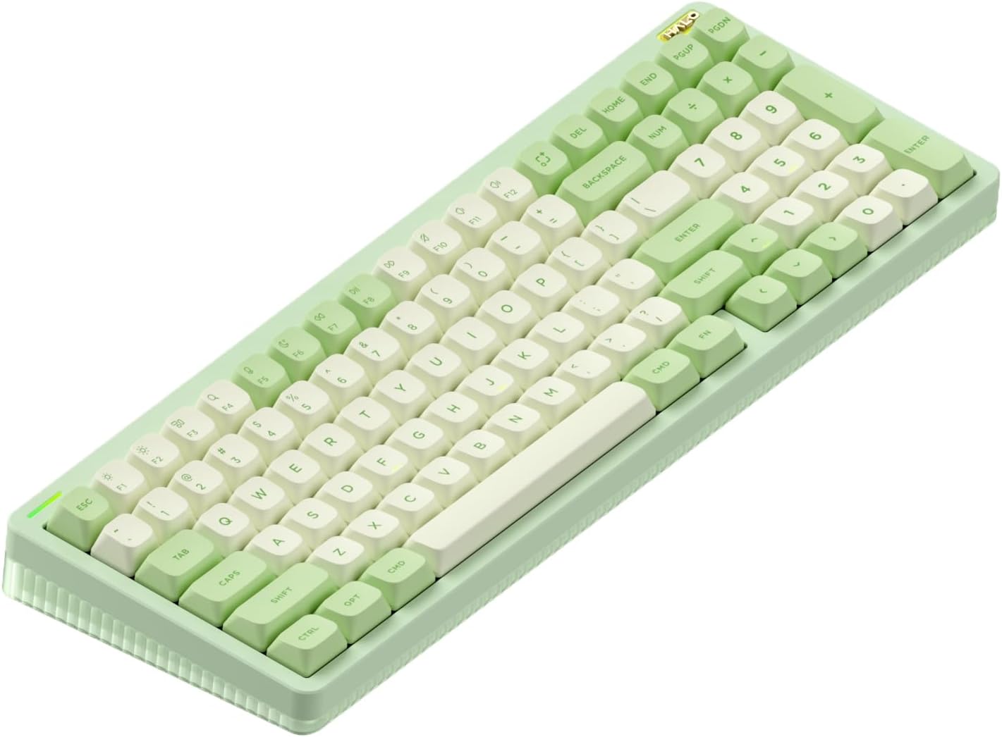 Nuphy - Halo96 V2 Wireless Mechanical Keyboard, 96% Hot Swappable, 99 Keys RGB Backlit, Bluetooth/Usb-C/2.4Ghz, Mint Switches (37Gf), Black - Serious Techies