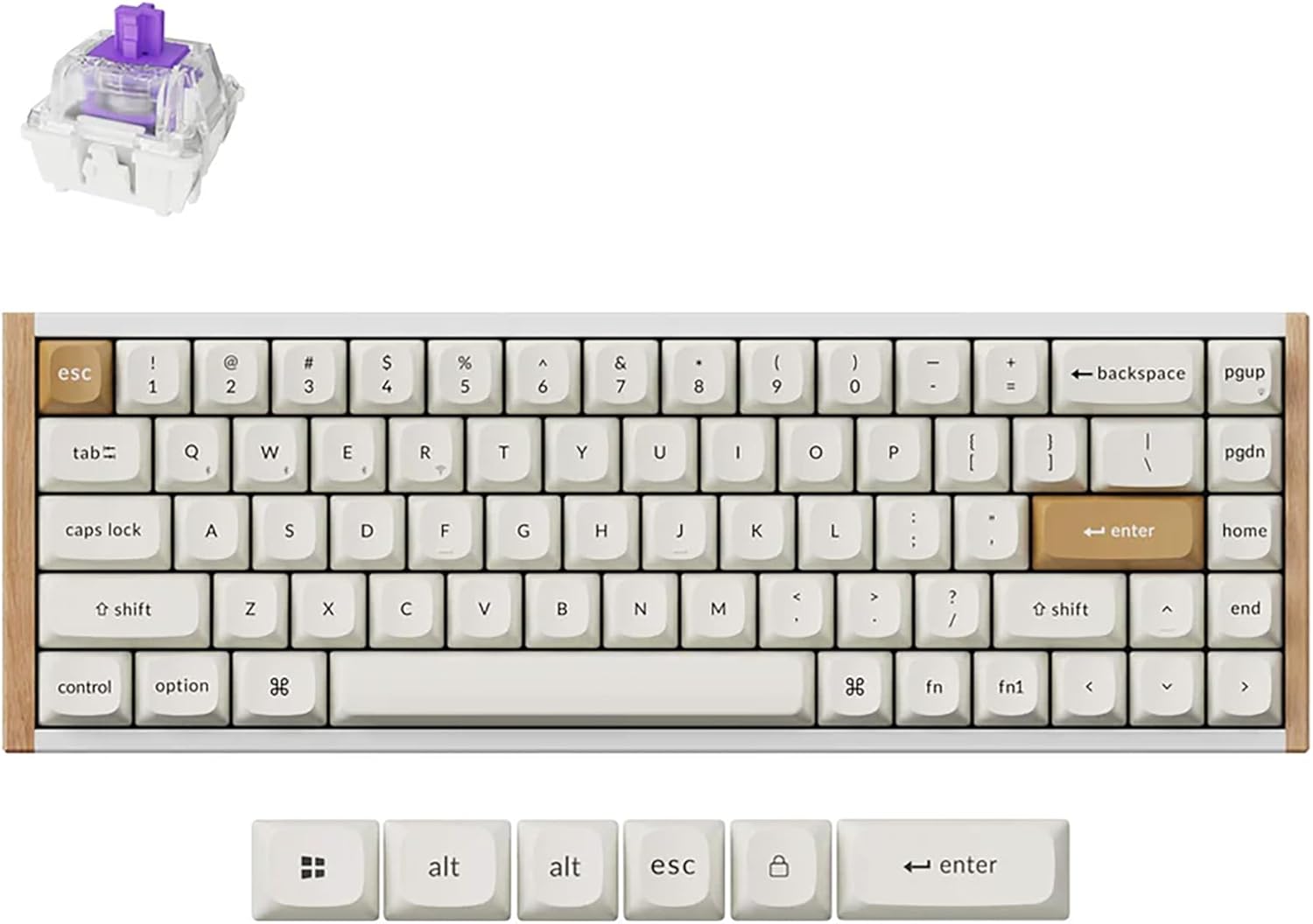 Keychron - K6 HE 65% Wireless Mechanical Keyboard, 2.4Ghz & Bluetooth, Gateron Double-Rail Magnetic Switch, Double-Shot PBT Keycaps, Aluminum & Wooden Frame, Compatible with Windows/Mac – Black - Serious Techies
