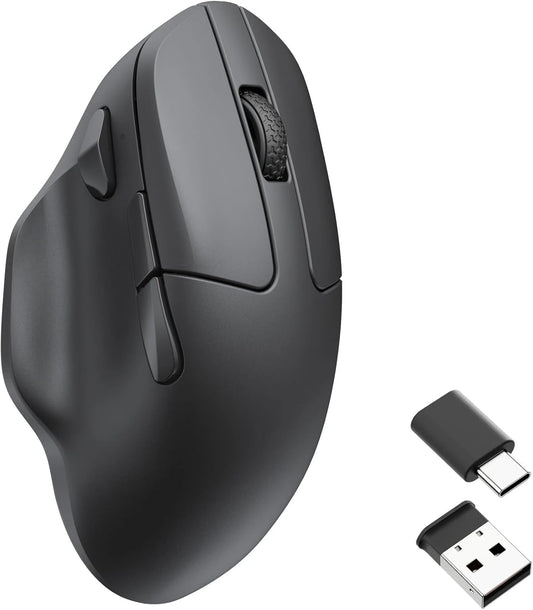 Keychron - M7 Wireless Computer Mouse, 26K DPI Optical Computer Mouse, 2.4 Ghz/Bluetooth/Wired with Macro Button 63G Lightweight Ergonomic, up to 70 Hours Worktime for Laptop Macos/Windows - Black - Serious Techies