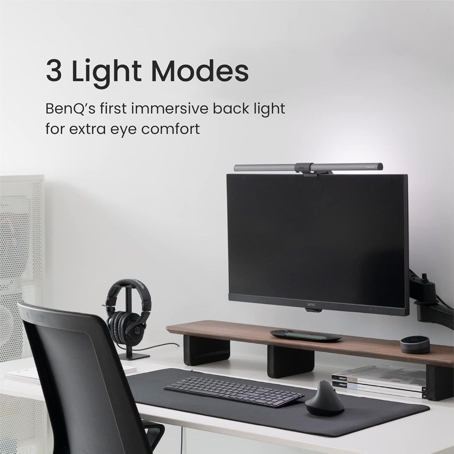 Screenbar Halo LED Monitor Light Bar - Wireless Controller, Backlight, Adjustable Brightness/Color Temperature, Eye-Care Light Bar, No Screen Glare, Space-Saving, USB Powered Lamp