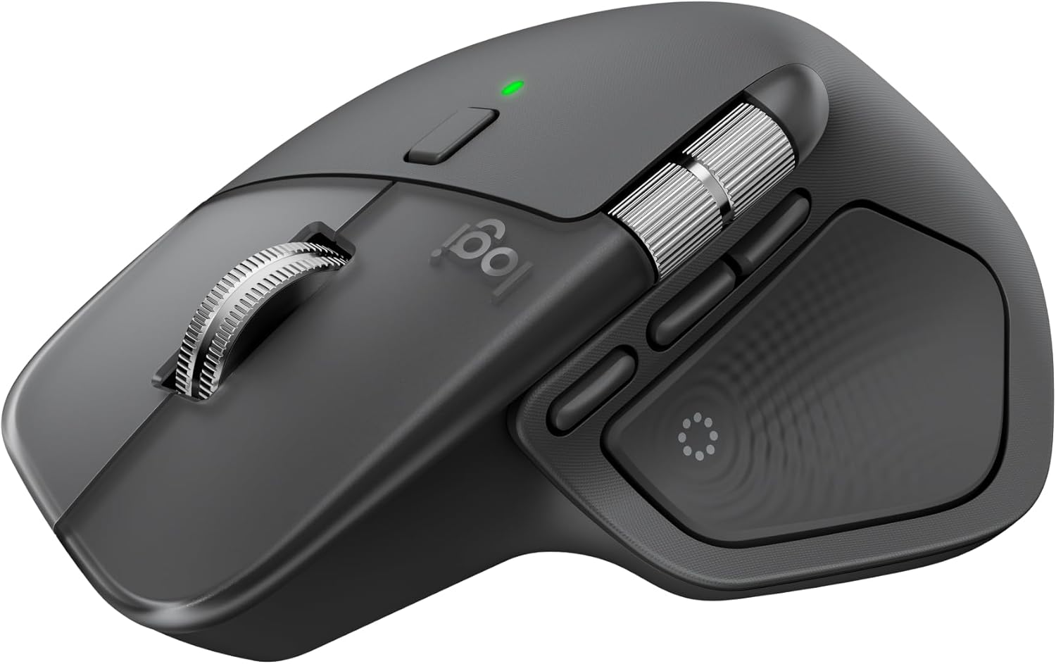 Logitech - MX Master 4 for Mac, Ergonomic Bluetooth Mouse with Advanced Performance Haptic Feedback, Ultra-Fast Scrolling, USB-C Charging, Macos, Ipados, Windows - Space Black - Serious Techies