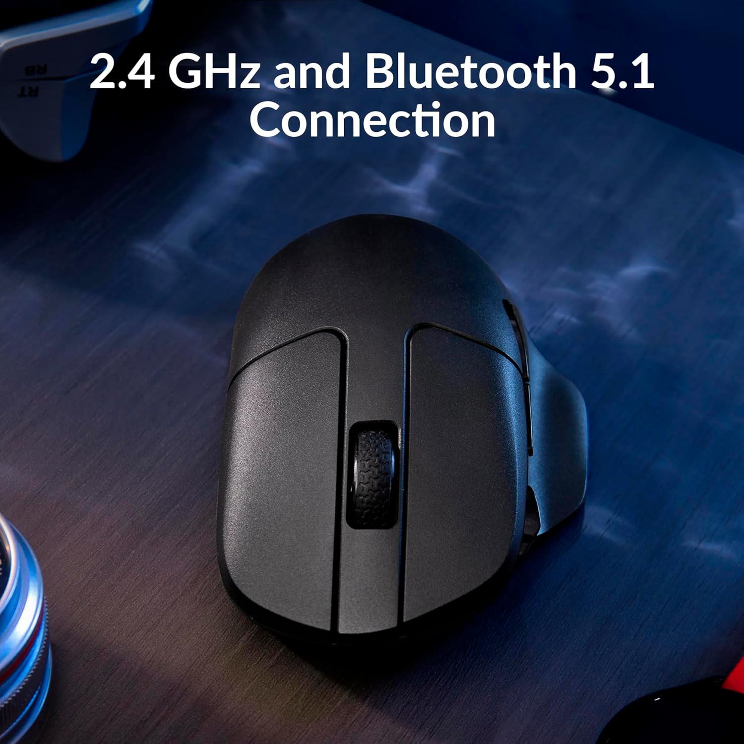 Keychron - M7 Wireless Computer Mouse, 26K DPI Optical Computer Mouse, 2.4 Ghz/Bluetooth/Wired with Macro Button 63G Lightweight Ergonomic, up to 70 Hours Worktime for Laptop Macos/Windows - Black - Serious Techies
