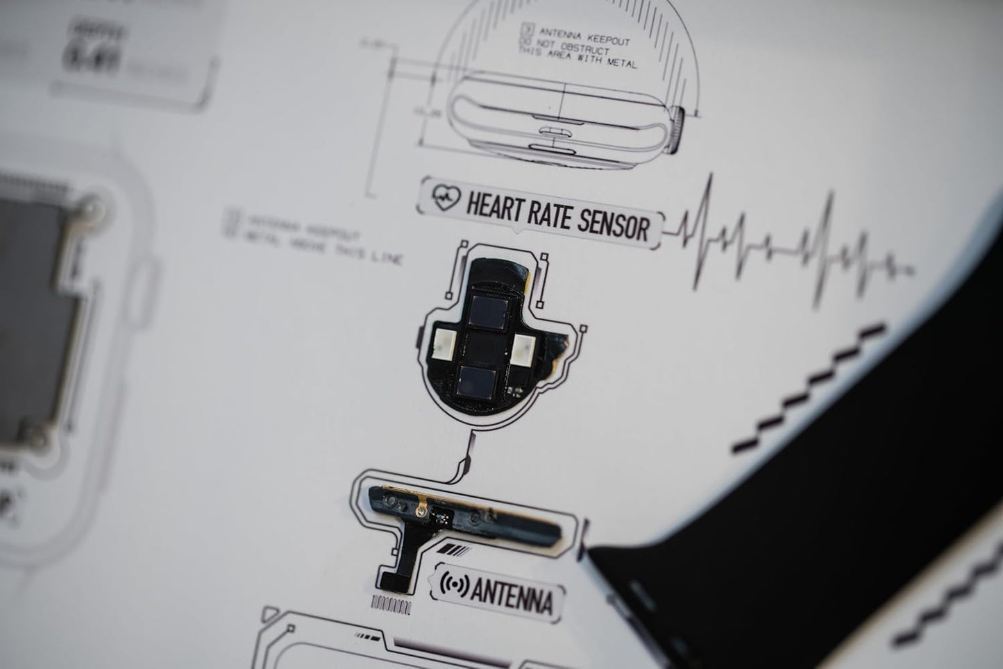 Funbox Design - Disassembled Apple Watch Frame Art, Framed Apple Watch Series 0 Series 1 Teardown, Unique Gift for Him, Tech Gift, Wall Decor, Home Decor (Series 0) - Serious Techies