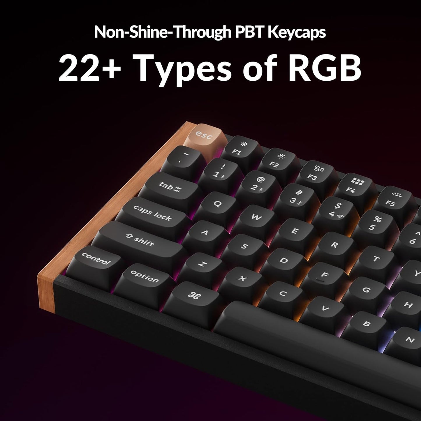 Keychron - K4 HE – 96% Compact Hall Effect Wireless Mechanical Keyboard with Number Pad, Magnetic Switch, Rapid Trigger, Custom RGB, QMK/VIA, 2.4Ghz/Bt5.2/Wired, for Mac/Windows/Linux, Wood Frame, Black - Serious Techies