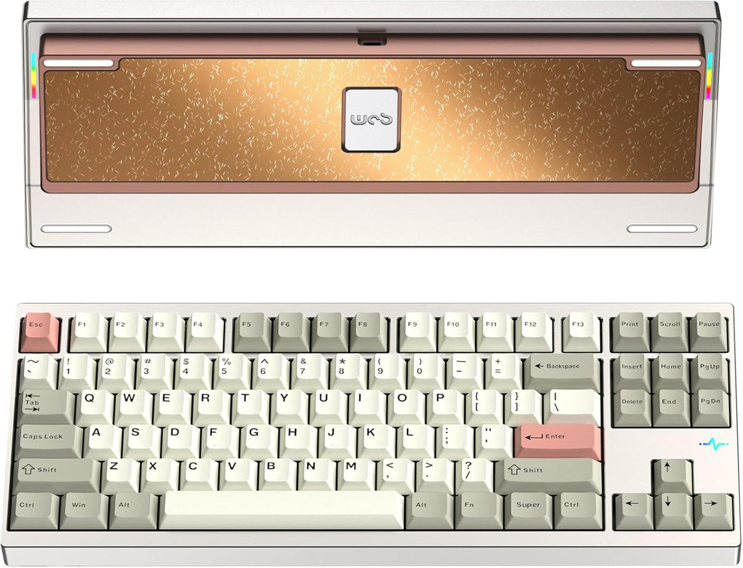 WOBKEY - Crush 80 Reboot CNC Aluminum 5-Second Quick-Release Triple-Mode Connectivity Mechanical Keyboard with Superior Acoustics (Lite Black) - Serious Techies
