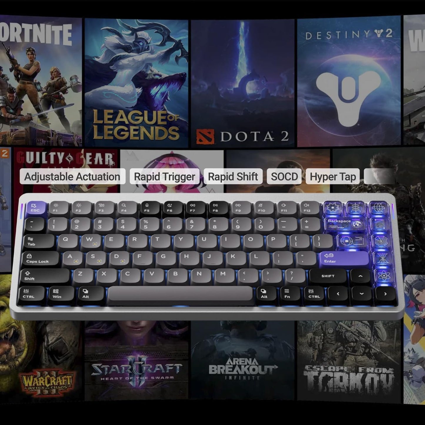 Nuphy - Air75 HE Rapid Trigger Wired Custom Magnetic Gaming Keyboard,Rgb Hotswap, 84 Keys 75% Layout Adjustable Actuation Esports Low Profile Keyboard, Hall Effect Keyboard(Magnetic Jade Pro Switch) - Serious Techies