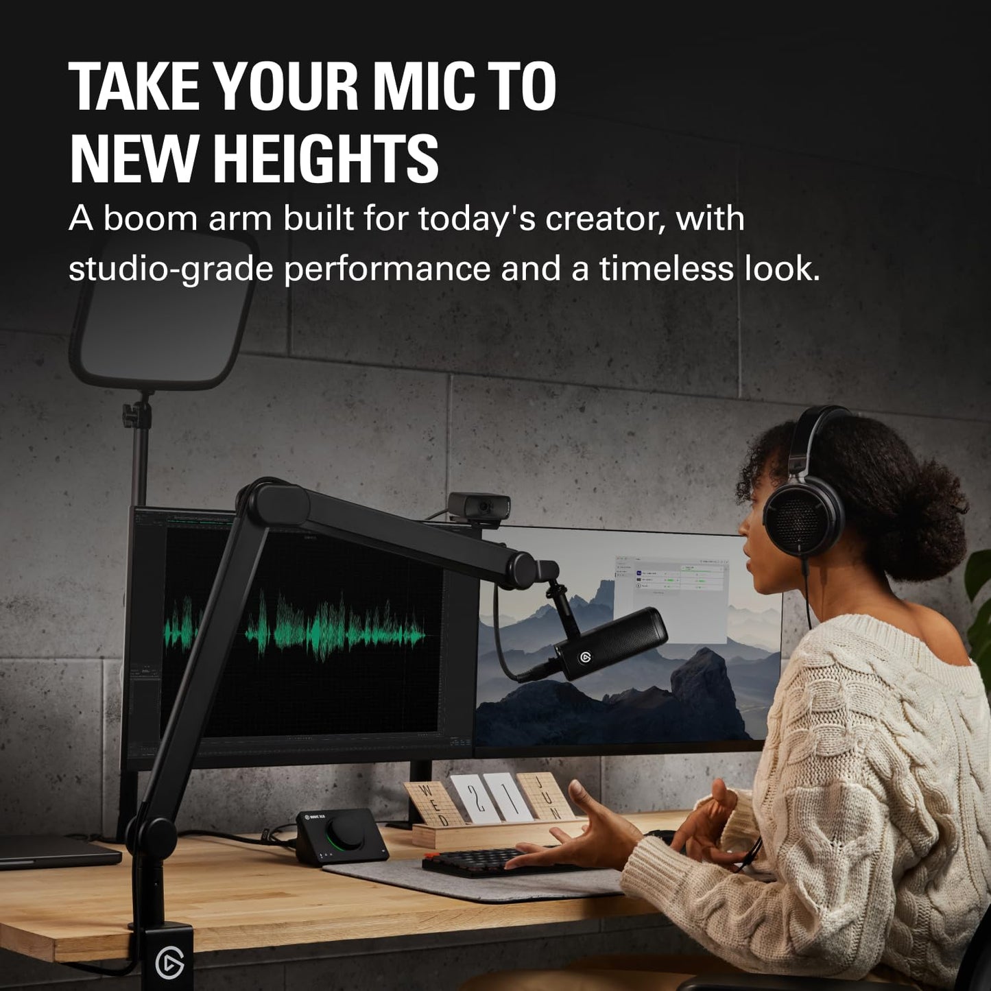 Elgato - Wave Mic Arm – Studio Boom Arm for Streaming & Podcasting, with Cable Channels, Desk Clamp, Riser Extension – for USB & XLR Microphones - Serious Techies
