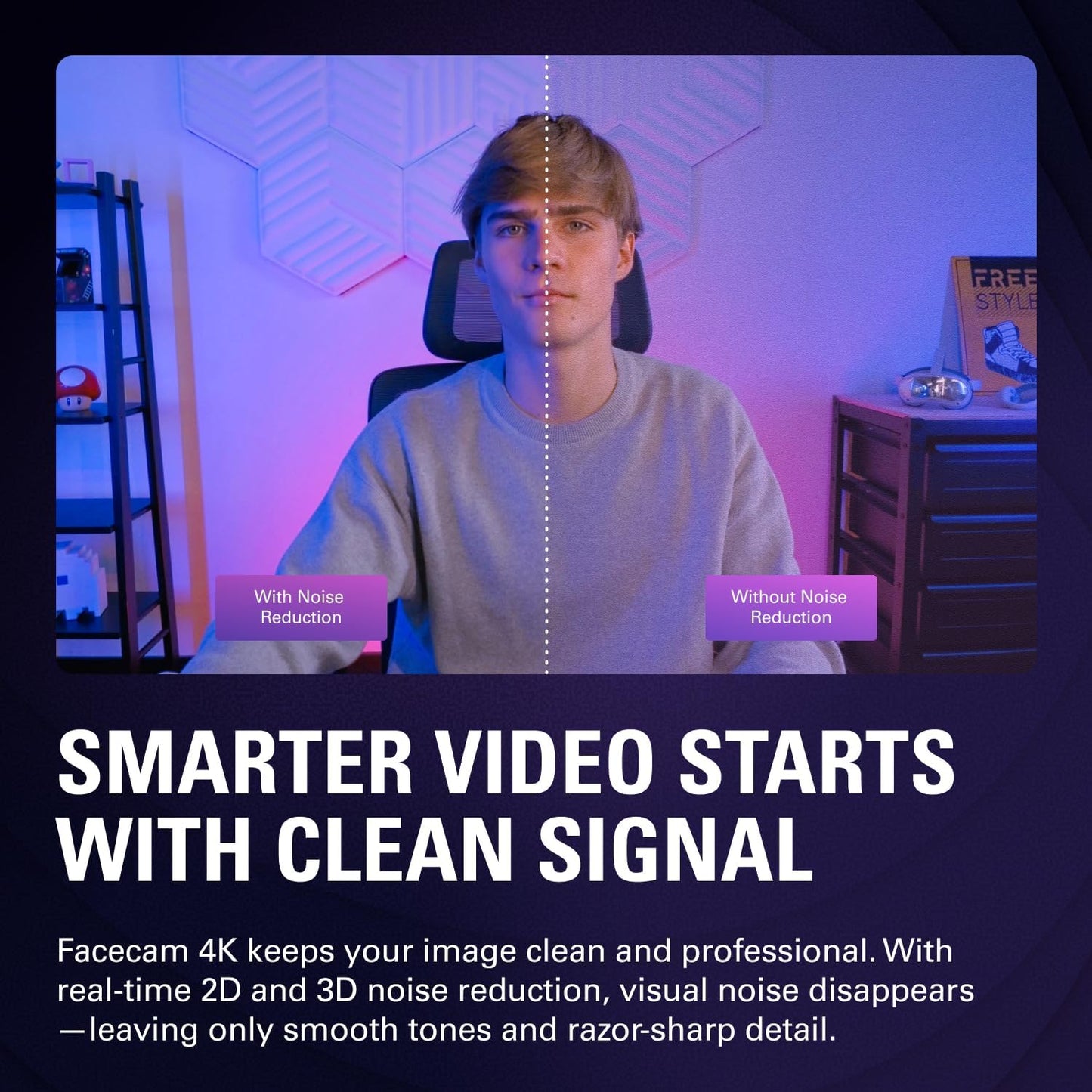 Elgato - Facecam 4K - 4K60 Studio Webcam, Dslr-Like Control, Cinematic Effects, 49Mm Lens Filters, HDR, Uncompressed Video, Optimized Focus Area | USB-C for PC & Mac - Serious Techies