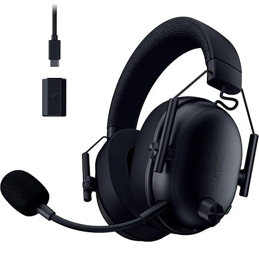 Razer - Blackshark V3 Wireless Gaming Headset for PC: 50Mm Drivers - Super Wideband Mic - 2.4 Ghz, Bluetooth, USB - Works with Mac, PS5, Nintendo Switch, Smartphone - 70 Hr Battery - Black - Serious Techies - Serious Techies, LLC