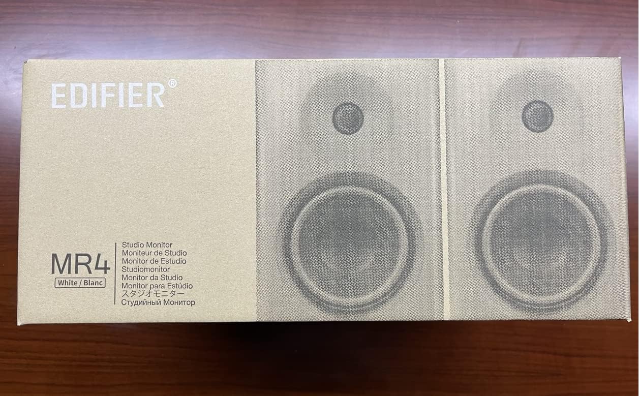 Edifier - MR4 Powered Studio Monitor Speakers, 4" Active Near-Field Monitor Speaker - White (Pair) - Serious Techies