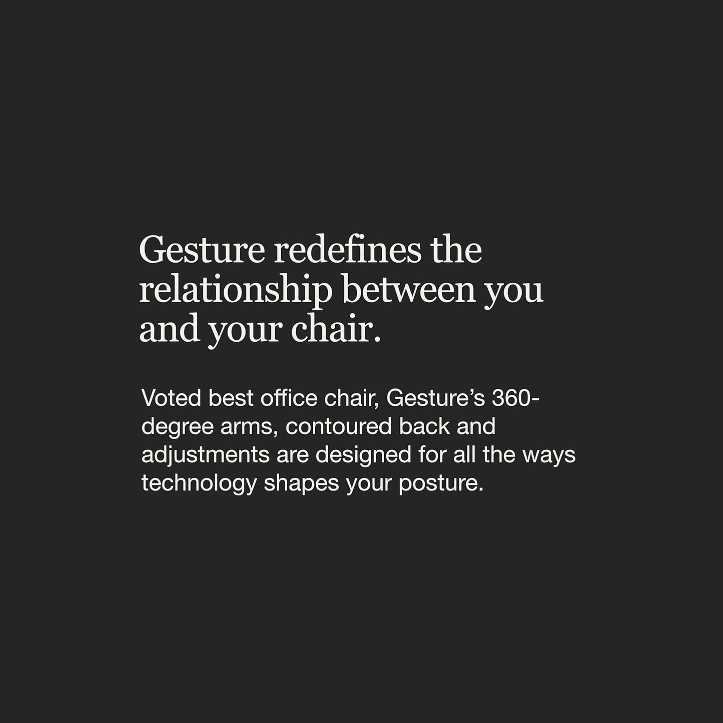 Steelcase - Gesture Office Chair - Ergonomic Work Chair with Wheels for Carpet - Comfortable - Intuitive-To-Adjust for Desk - 360-Degree Arms - Graphite Gray Fabric - Serious Techies