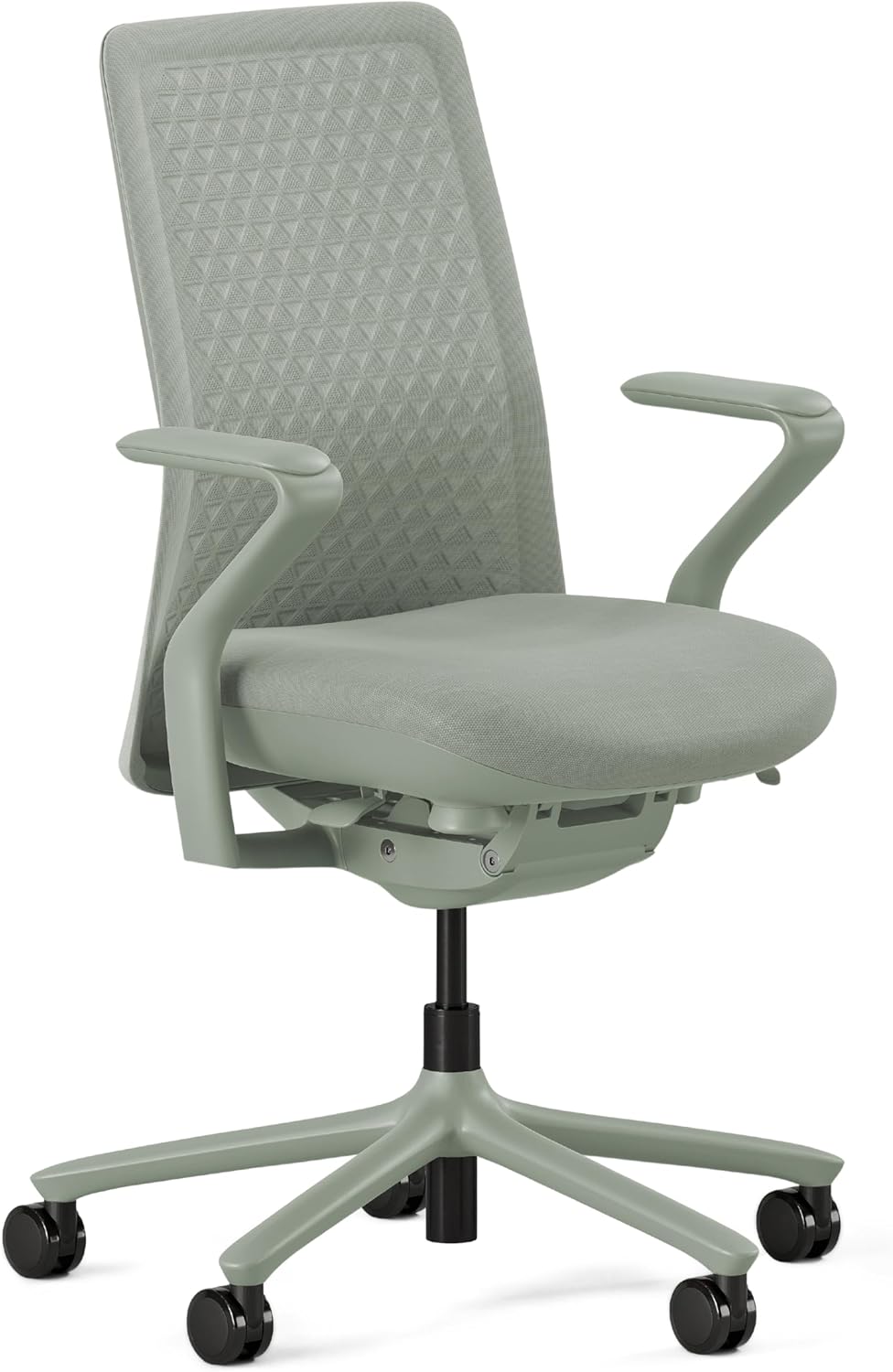 Branch - Verve Chair - High Performance Executive Office Chair with Contoured Seat Back and Adjustable Lumbar Rest - High Density Foam Cushion with Aluminum Base - up to 275 Lbs - Mist - Serious Techies