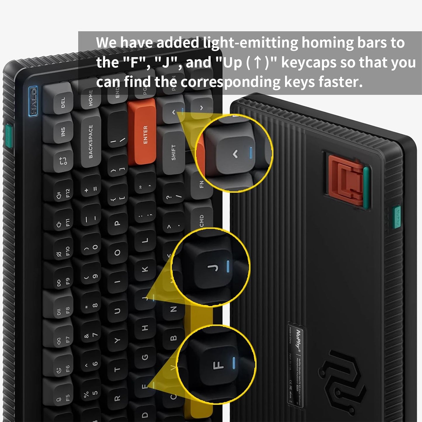 Nuphy - Halo75 V2 Mechanical Gaming Kyeboard,75% Wireless Hot Swappable Bluetooth Keyboard,83 Kyes RGB Backlit Keyboard,Support Bluetooth/2.4Ghz/Usb-C (Black, Mint (37Gf)) - Serious Techies