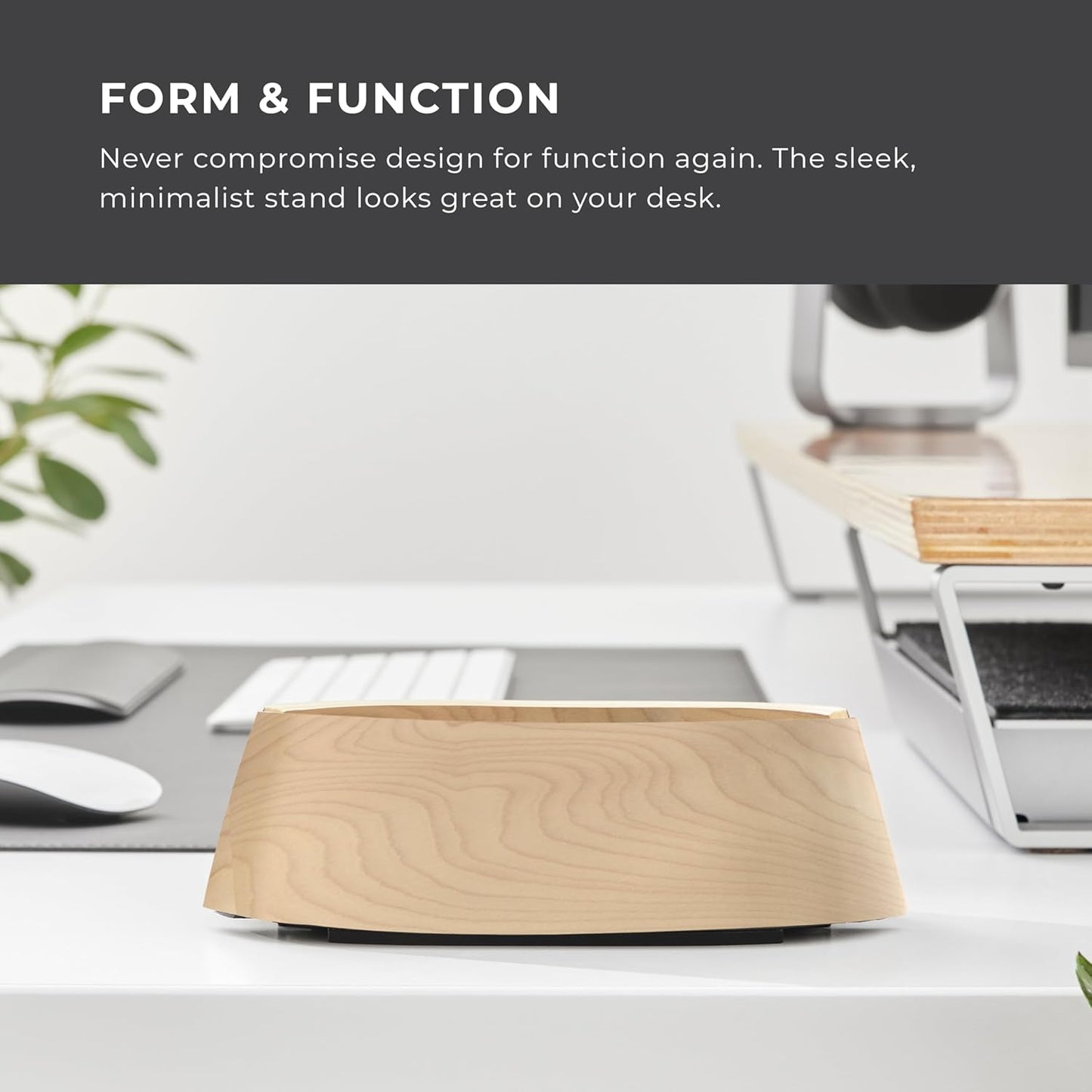 HumanCentric - Vertical Laptop Stand in Maple Wood, Upright Adjustable Holder and Dock, Laptop Vertical Stand Fits Macbook Pro and Other Laptops .5" to 1.5", Clamshell Compatible - Serious Techies
