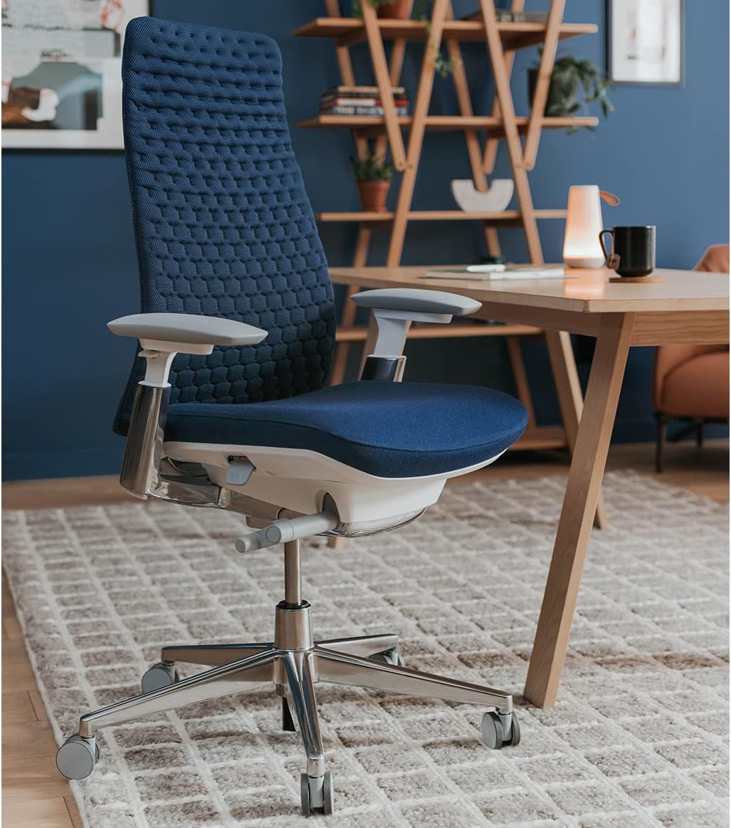 Haworth - Fern Ergonomic Office Chair – Stylish and Innovative Desk Chair with Digital Knit Finish - with Lumbar Support (Deep Sea) - Serious Techies