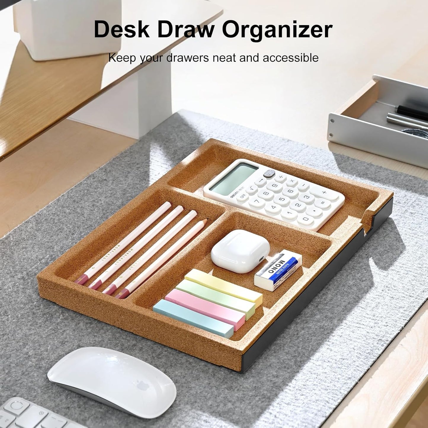 UPERGO - Valet Tray, Nightstand Tray for Men, Desk Drawer Organizer for Keys, Watch, Jewellery, Bedside Caddy - Serious Techies